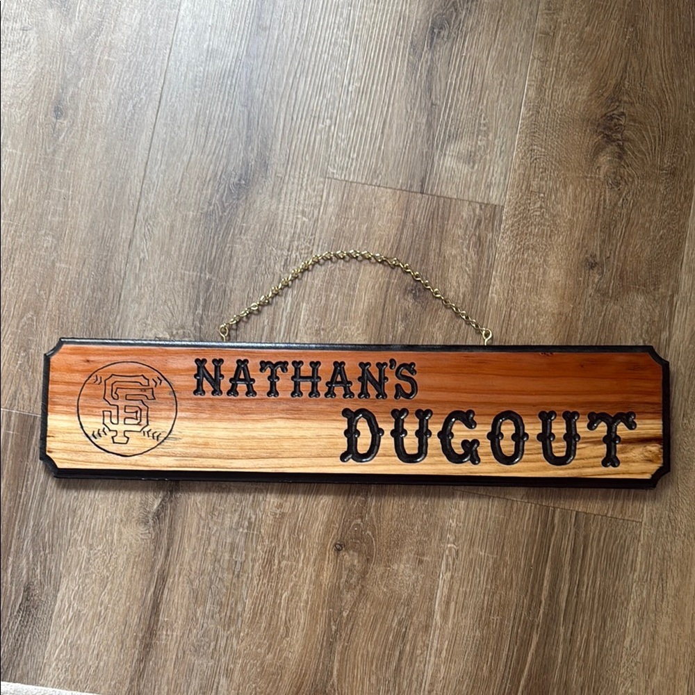 Custom Wooden Dugout Sign